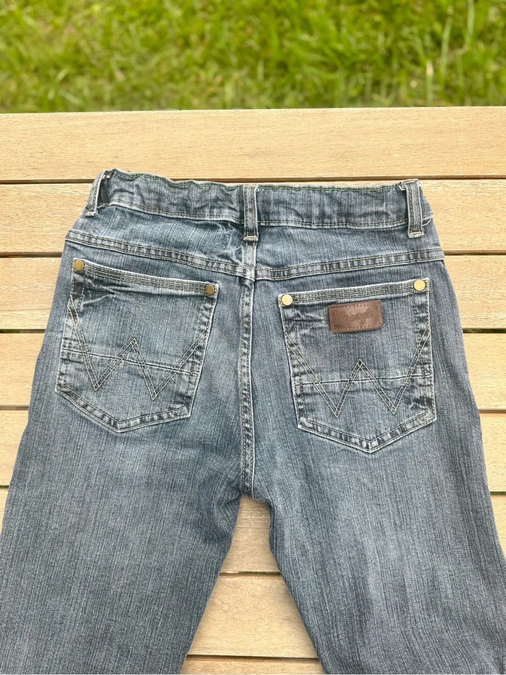 Wrangler Retro Girls Size 12 Adjustable Waist Slim‎ Straight Jeans Denim Regular
